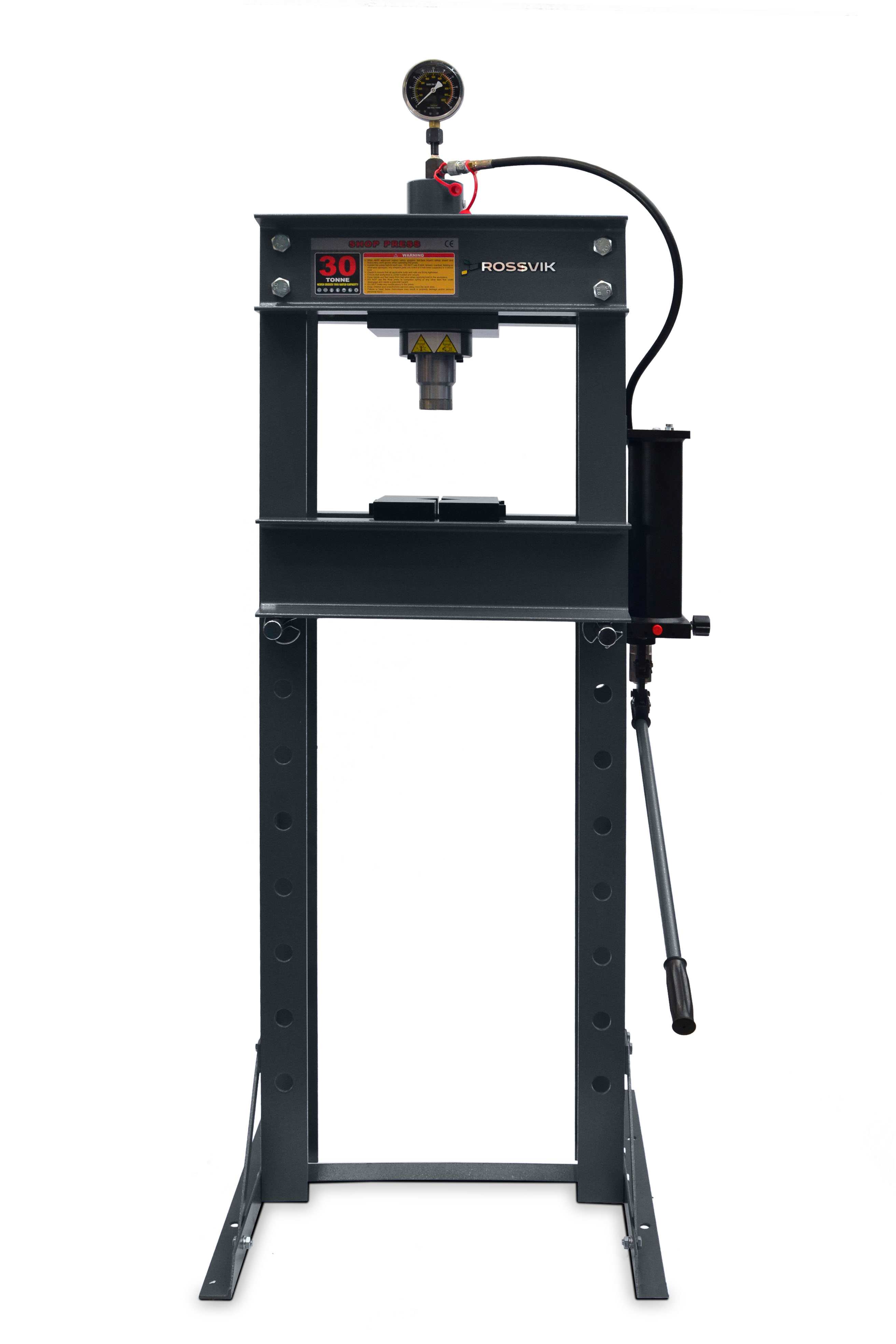 Пресс гидравлический  30 т ROSSVIK HJ0808B, напольный, ручной, серый